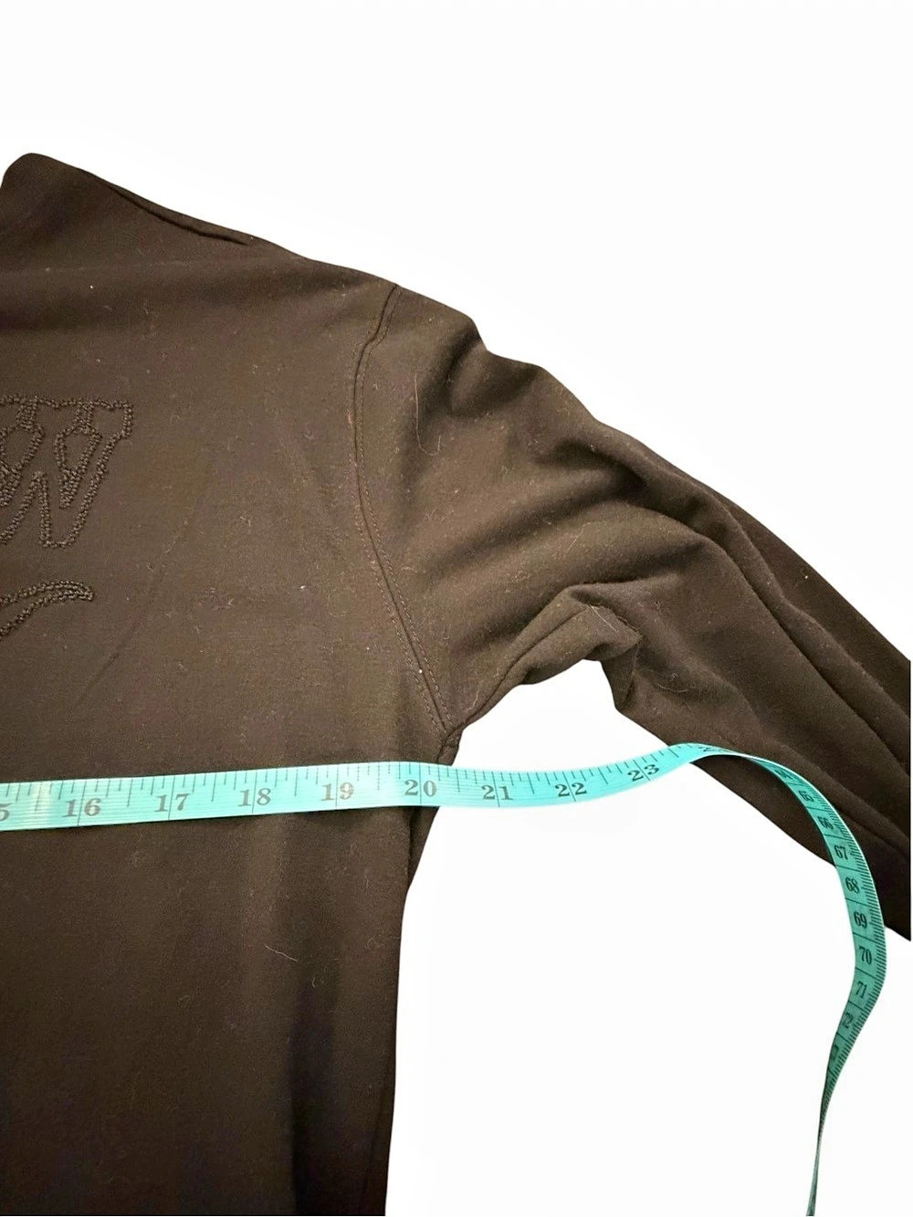 Embroidered Yee Haw Sweatshirt Crewneck Longhorn Black On Black Small Relaxed - Picture 12 of 16